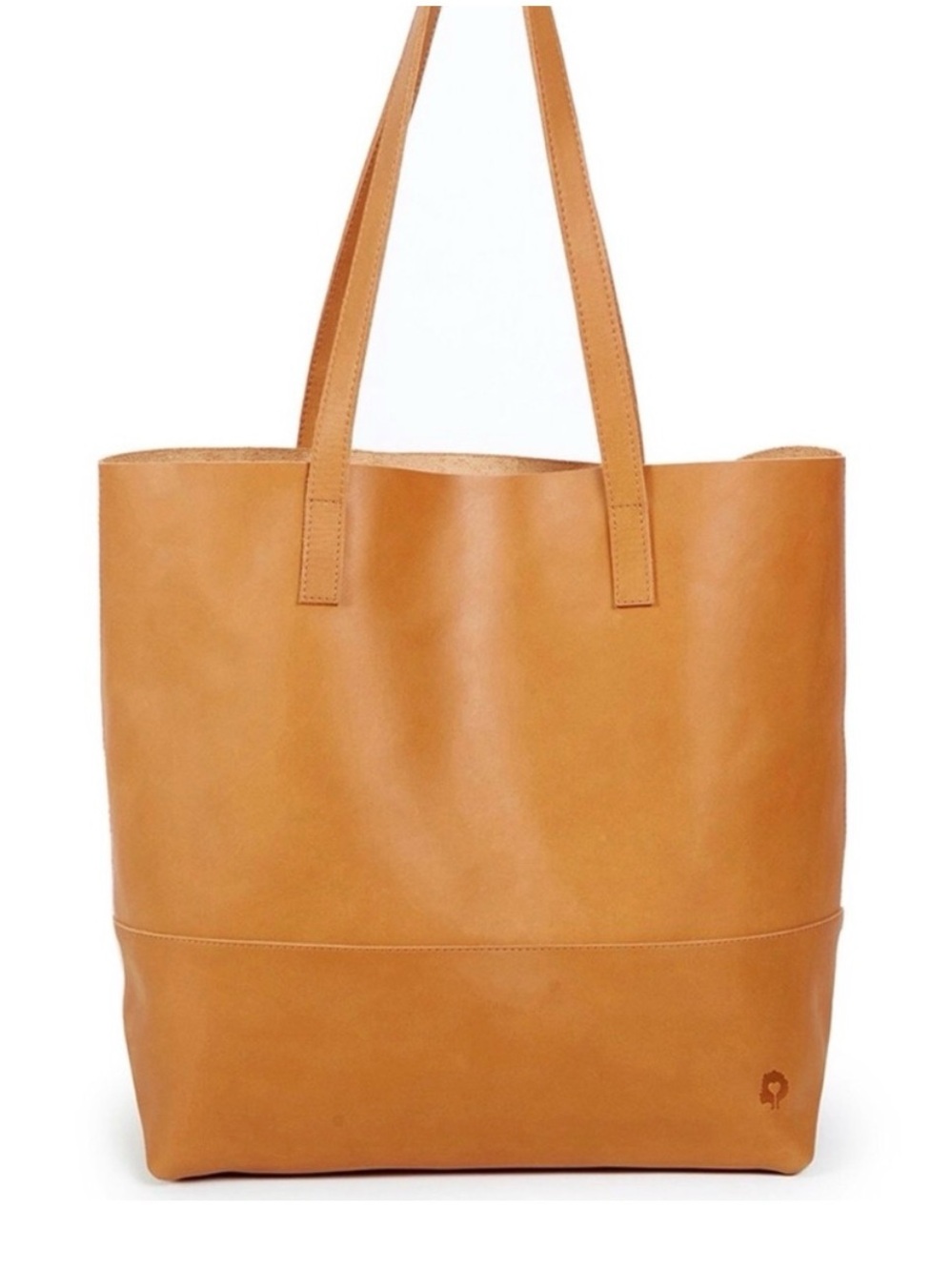 Classic Tan Leather Buttery Tote Bag - Minimalist Everyday Carry